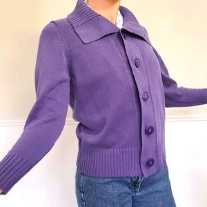 💜 Vintage purple knit cardigan